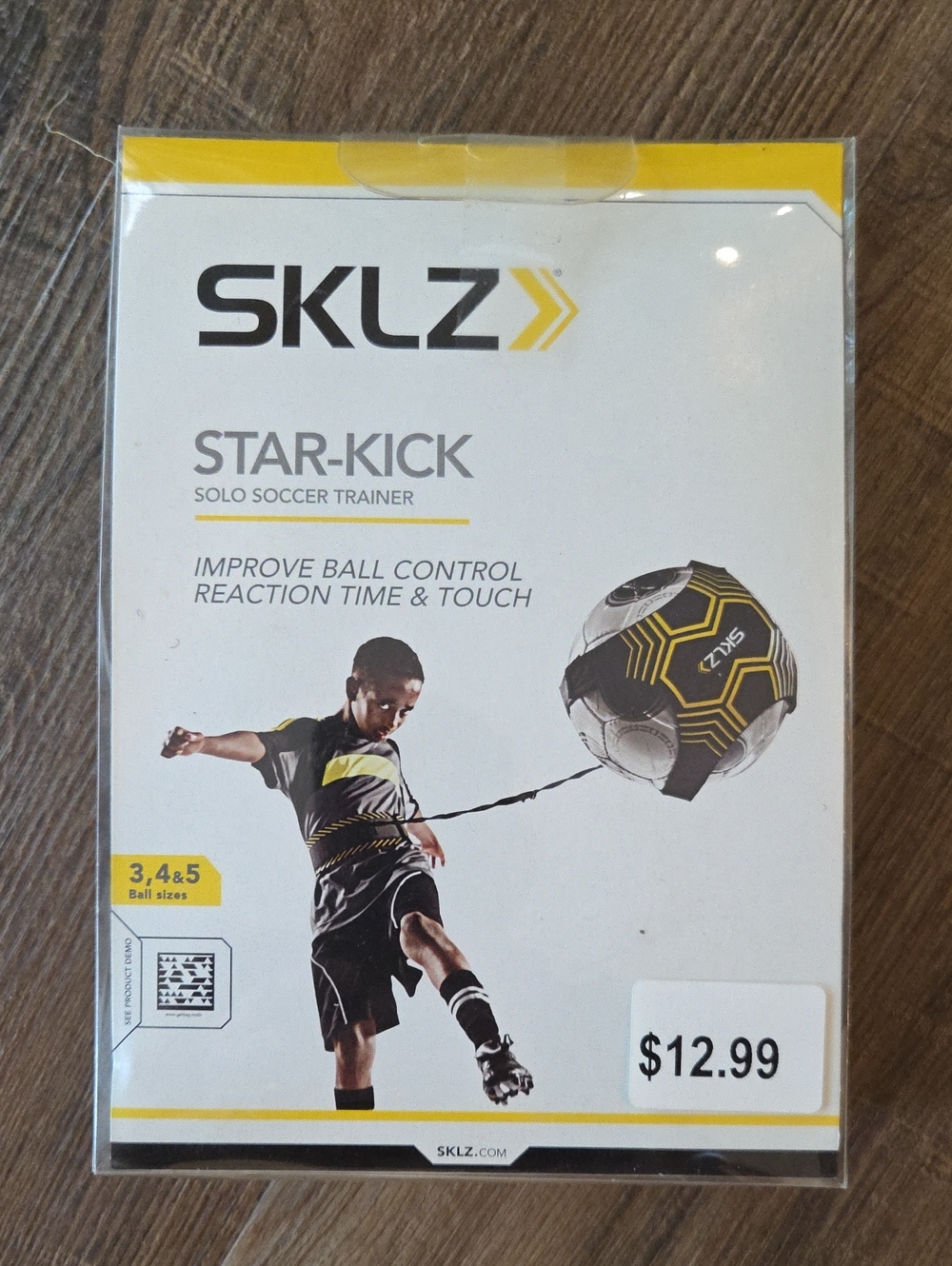 SKLZ Star-Kick Solo Soccer Trainer - Black & Yellow NWT